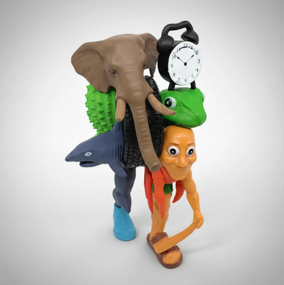 Muñeco italian brainrot encastrable combinado en caja