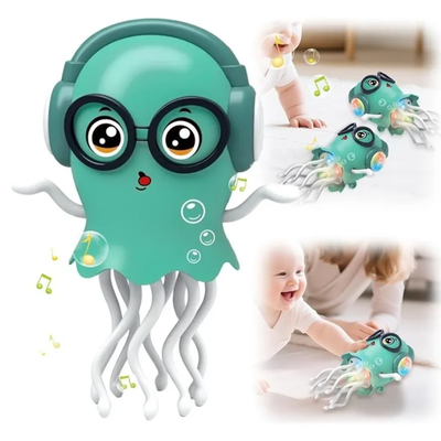 Medusa con LENTES musical con movimiento a pilas