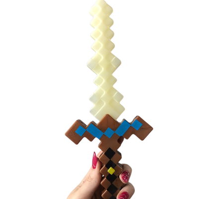 Espada minecraft con luz y sonido en blister