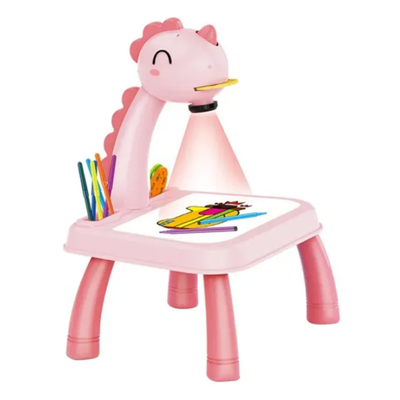 Mesita ROSA para dibujar con proyector a pilas