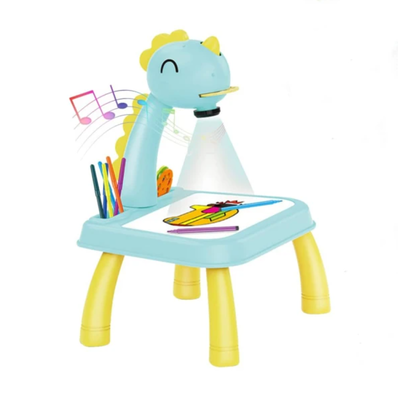 Mesita CELESTE para dibujar con proyector a pilas