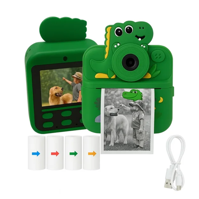 Cámara fotográfica DINO con impresora incluye 4 rollos