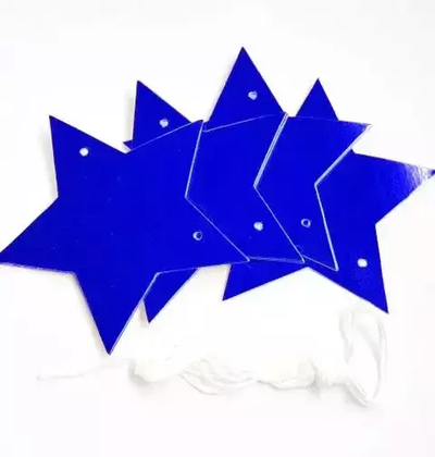 Guirnalda estrellas AZUL METALIZADA