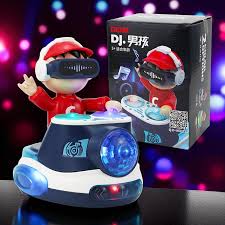 Robot DJ COCO LED con música y movimiento con pilas