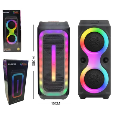 Parlante bluetooth 4" 4x2 recargable RGB 40cm (MS-3627BT)