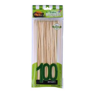 Palito brochette 20cm x100 unidades en bolsita VERDE