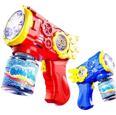 Pistola de burbujas a pila AA 20 cm.