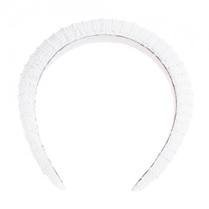 Vincha ancha de perlas x1 unidad