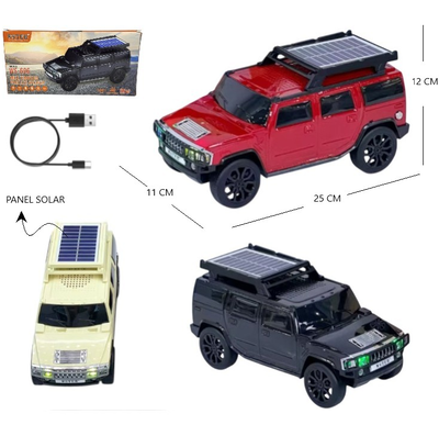 Parlante camioneta 4x4 HUMMER bluetooth 8w SOLAR recargable 25x10x10 (WS-696)