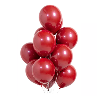 Globo cromado rojo 12" x5 unidades