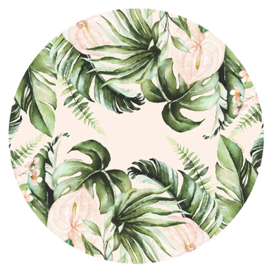 Plato de sitio de papel tropical x24 unidades