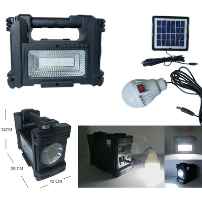 Parlante bluetooth KBROAD con carga solar y linterna (KTS-1446)