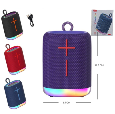Parlante bluetooth recargable RGB resistente al agua (KTS-1828)