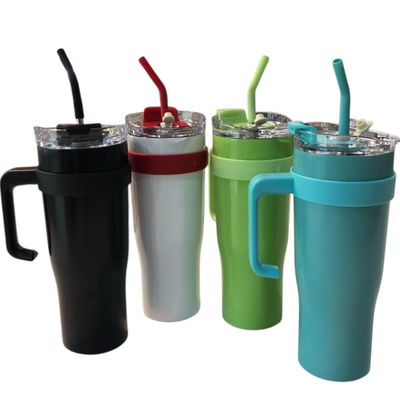 Vaso térmico 1200ml quencher con sorbete de acero y silicona y tapa acrílica (ISA-802)