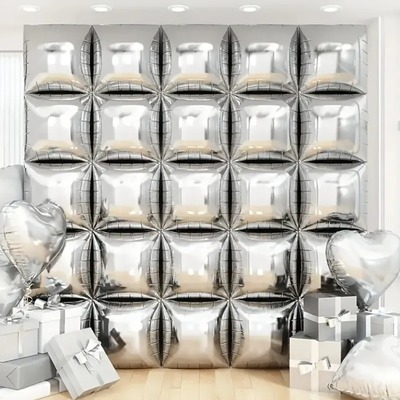 Globo cuadrado PLATEADO 55x55cm