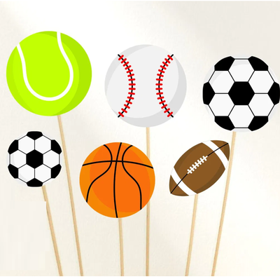 Set toppers pelotas deporte