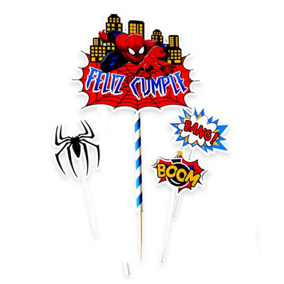Topper silueta spiderman