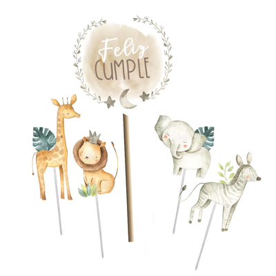 Topper silueta jungla vintage