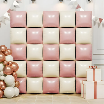 Globo cuadrado ROSA/NUDE 55x55cm