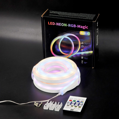 Tira led de NEON RGB USB 5mts con control remoto en caja (RGB-IC)