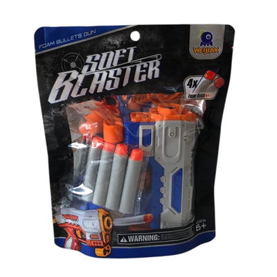 Pistola lanza dardos x4 unidades en bolsita (138A-1)