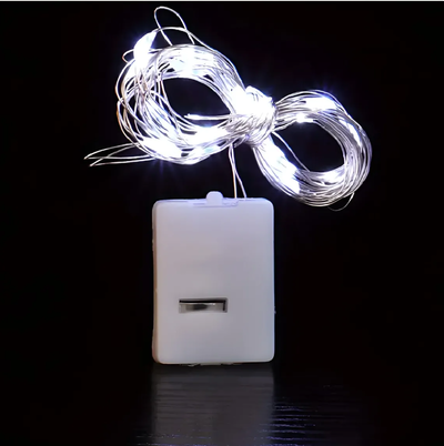 Alambre 20 LED mecanismo a pilas CR2032 incluídas FRÍO