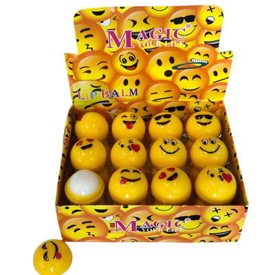 Bálsamo labial manteca de cacao redondo EMOJI x1 unidad