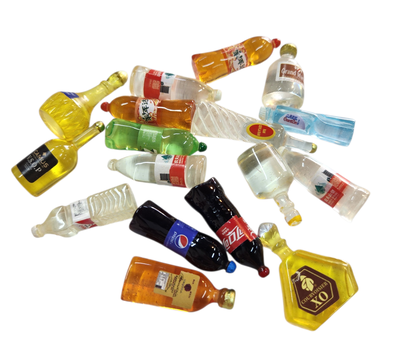 Miniaturas CHARMS BOTELLA x5 unidades surtido