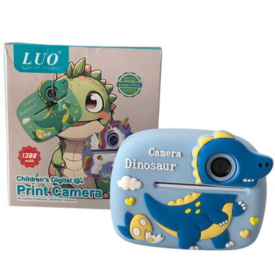 Cámara fotográfica infantil DINO CELESTE con impresora (LU-SY21)