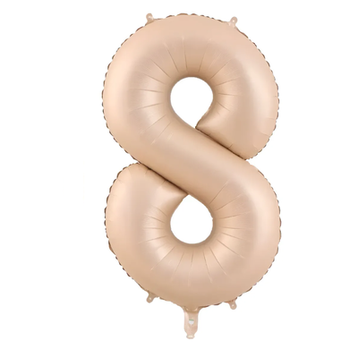 Globos números nude N8 80cm 32" x1 unidad