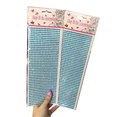 Plancha de strass autoadhesivo CELESTE x1 unidad