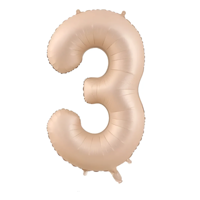 Globos números nude N3 80cm 32" x1 unidad