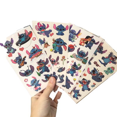 Tatuaje STITCH temporales surtido 10x15cm x1 plancha