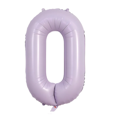 Globos números lila pastel N0 80cm 32" x1 unidad