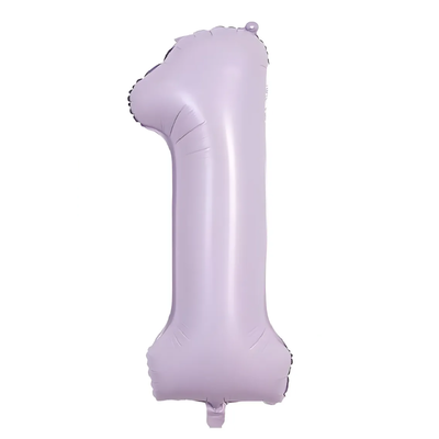 Globos números lila pastel N1 80cm 32" x1 unidad