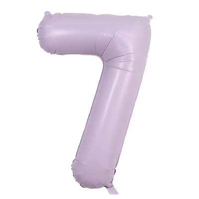 Globos números lila pastel N7 80cm 32" x1 unidad