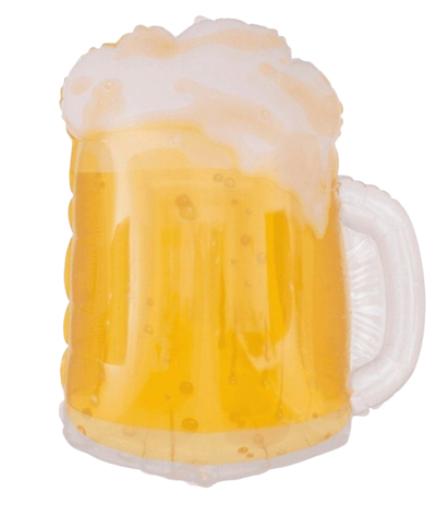 Globo jarra chopp cerveza transparente 60cm aprox.