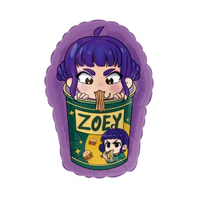 Globo zoey fideos guerreras k-pop 80x60cm