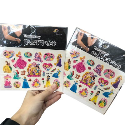 Tatuaje PRINCESAS surtido x1 plancha