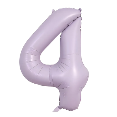 Globos números lila pastel N4 80cm 32" x1 unidad