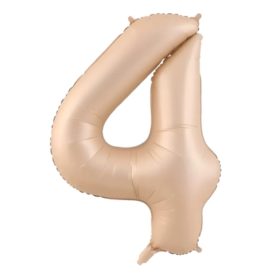 Globos números nude N4 80cm 32" x1 unidad