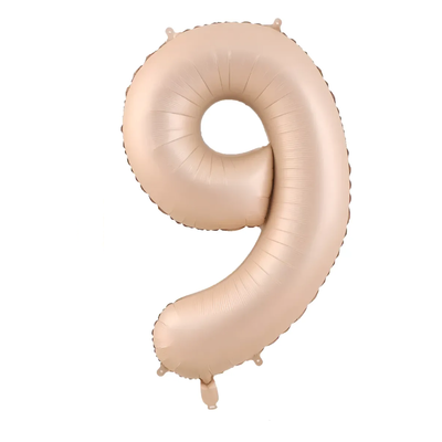 Globos números nude N9 80cm 32" x1 unidad