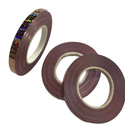 Cinta ribbon para globos CHAMPAGNE HOLOGRAMADA 10mts. x1 unidad