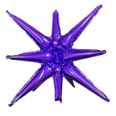 Globo estrella 14 puntas VIOLETA 4D 55cm