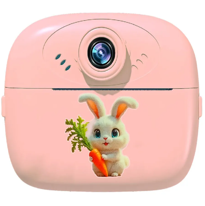 Cámara fotográfica infantil con impresora CONEJO ROSA (XZ0815)