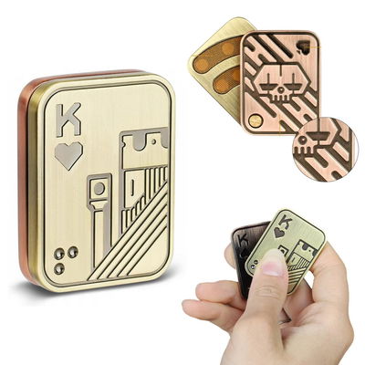 Fidget toy itokey deslizador metálico de cartas de metal antiestrés