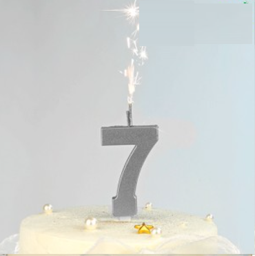 Vela bengala PLATEADA N7