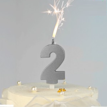 Vela bengala PLATEADA N2