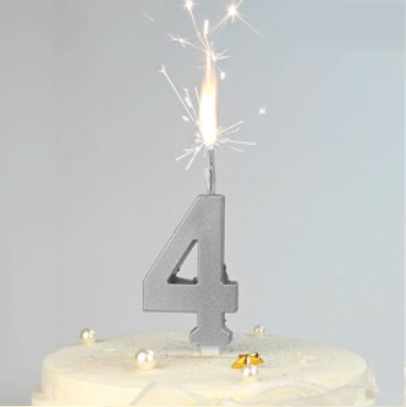 Vela bengala PLATEADA N4