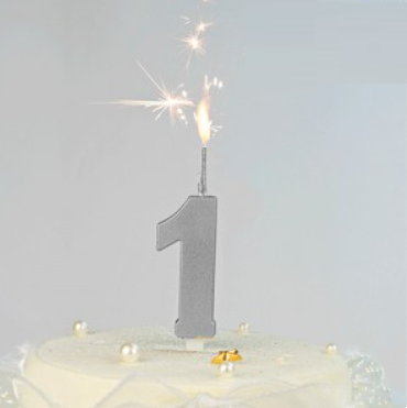 Vela bengala PLATEADA N1